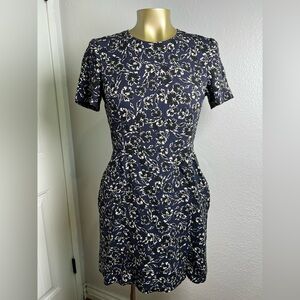 French Connection Navy and White Floral Mini Dress 0
